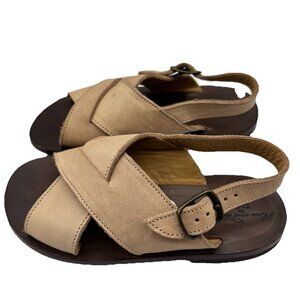 Pepe PéPé Crossover Strap Sandals Kids Shoes Size EUR 28 US 10 Tan Brown Italy